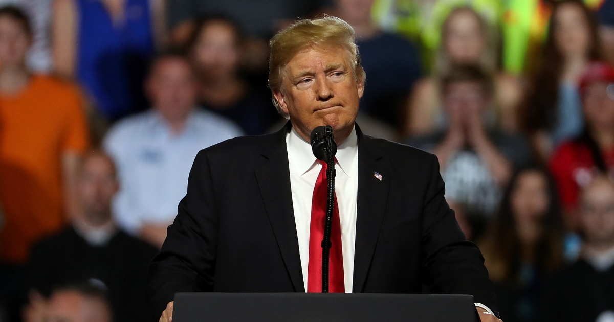 president Donald Trump speaks during a campaign rally at Four Seasons Arena on July 5, 2018 in Great Falls, Montana.