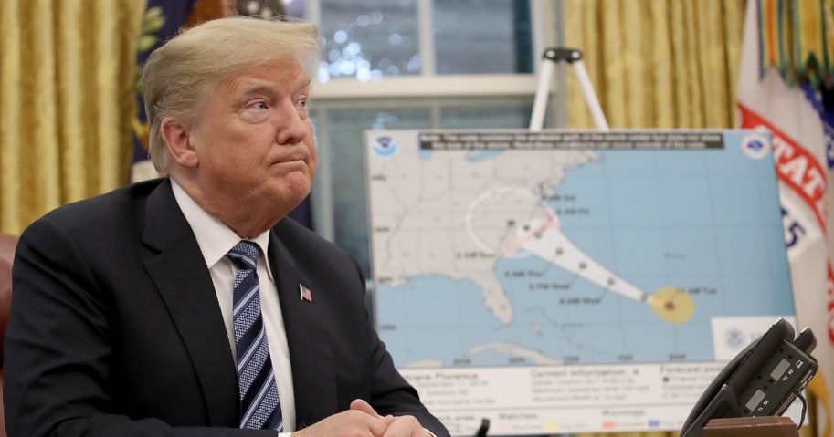 President Trump in the oval office