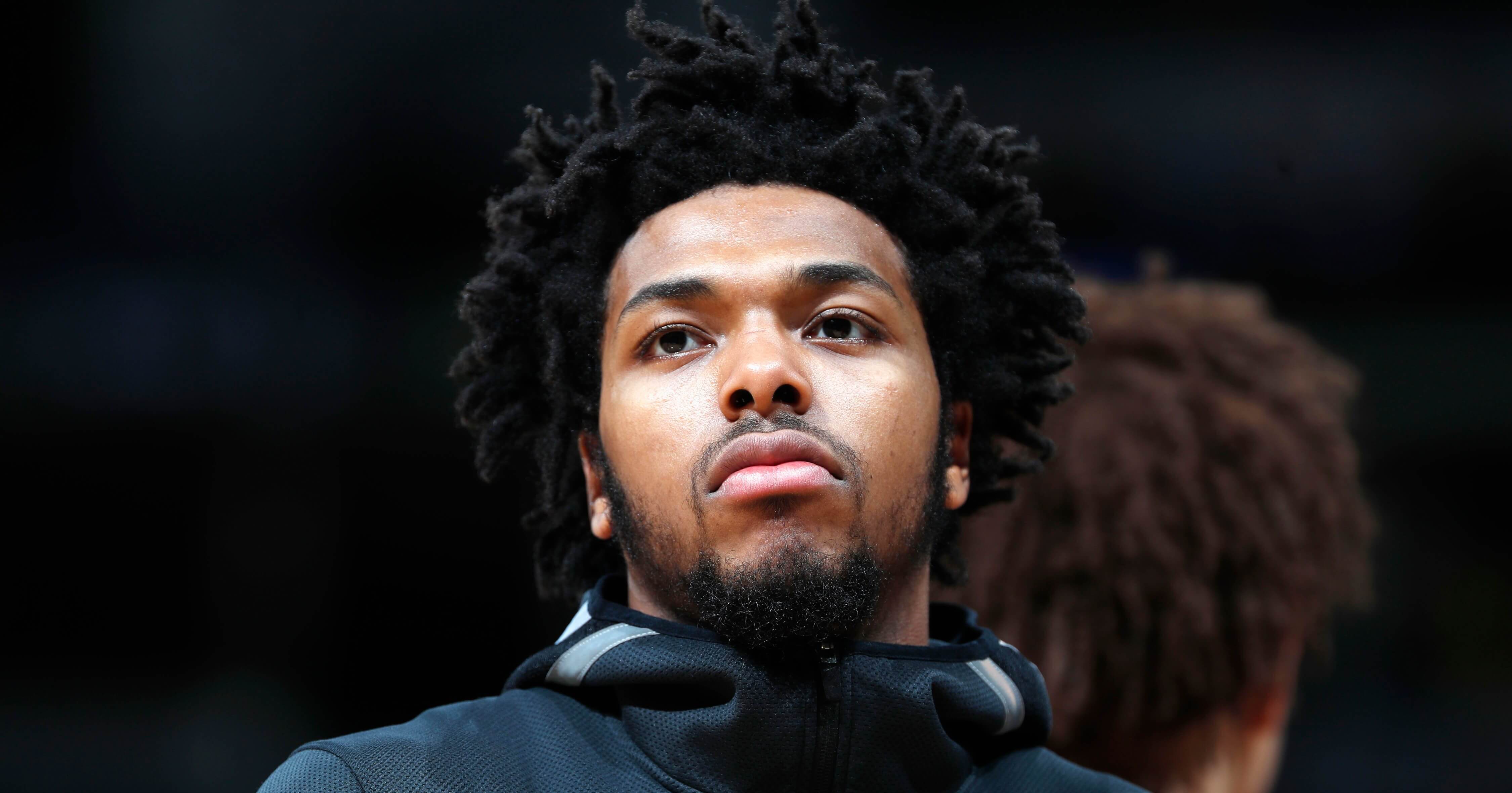 Milwaukee Bucks guard Sterling Brown is seen April 1 during an NBA basketball game in Denver.