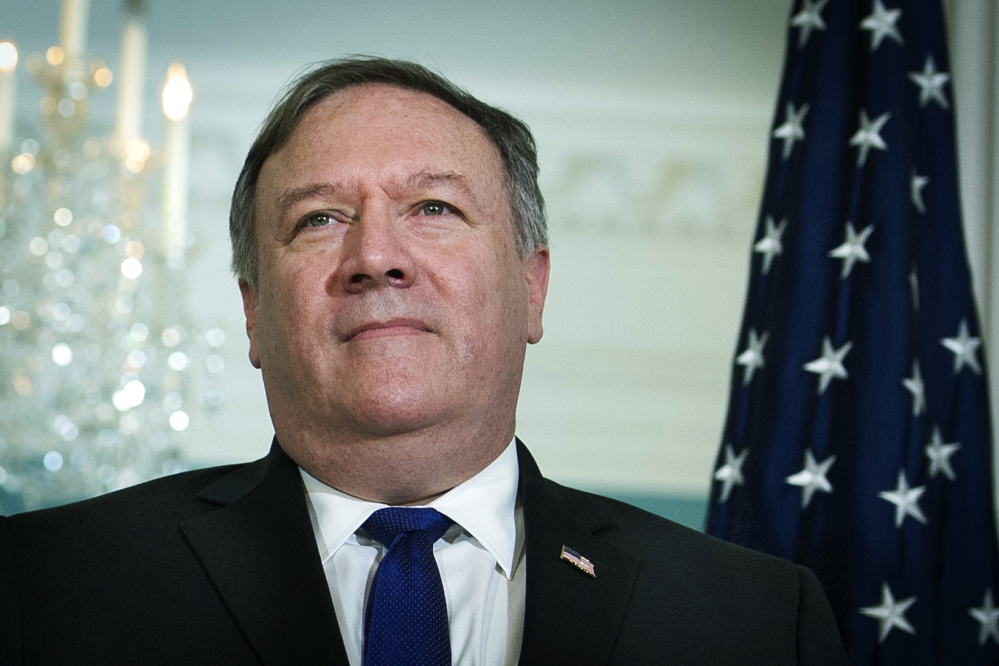 Secretary of State Mike Pompeo meets Pakistani Foreign Minister Makhdoom Shah Mahmood Qureshi at the State Department in Washington on Tuesday