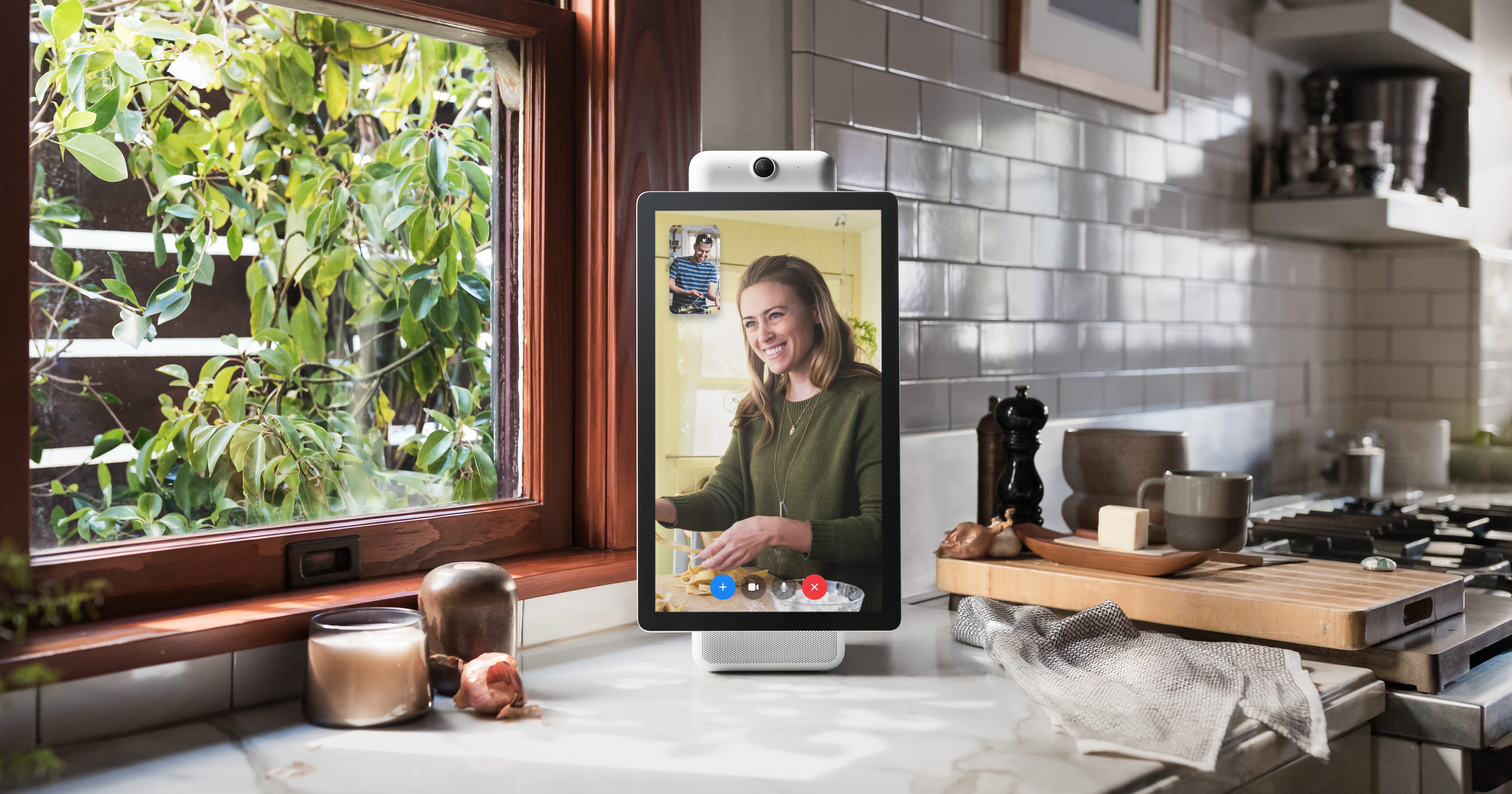 This image provided by Facebook shows the company's product called Portal Plus.