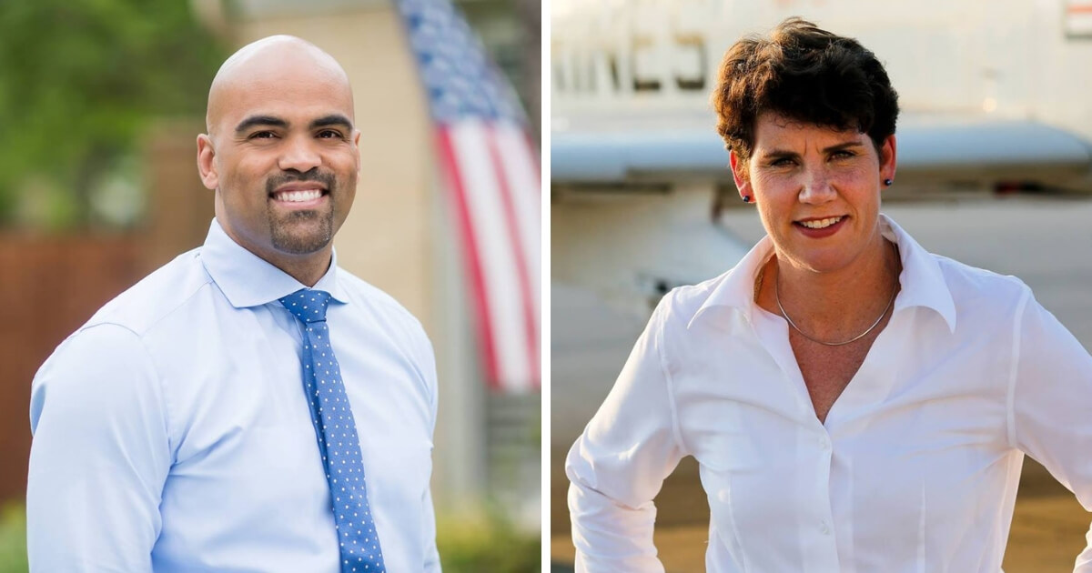 Democratic candidates Colin Allred, left, and Amy McGrath are running in Kentucky’s 6th Congressional District and Texas’ 32nd District, respectively.
