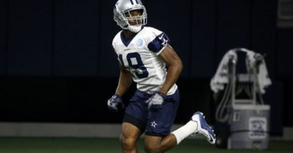 Newly minted Dallas Cowboy Amari Cooper runs a pass route during NFL football practice in Frisco, Texas, on Wednesday.