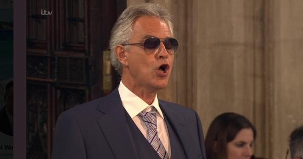 Andrea Bocelli sings at royal wedding.