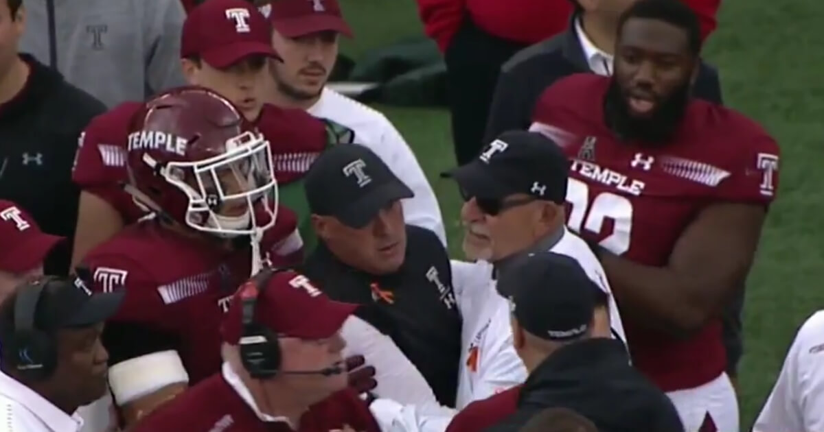 Temple coach Geoff Collins was incensed after a cheap shot on one of his players against Cincinnati.