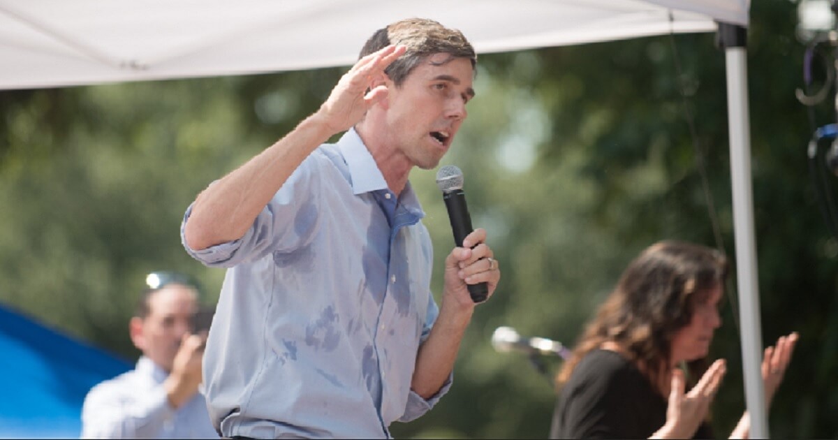 Robert "Beto" O'Rourke, the Democratic candidate for Senate in Texas, is pictured campaigning in northern Texas in mid-September.