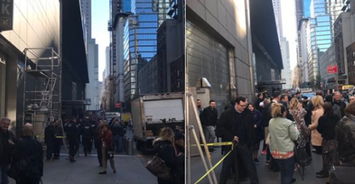 The Time Warner Building in New York, which houses CNN's New York headquarters, was evacuated Wednesday after a suspicious packages was mailed to the news network.