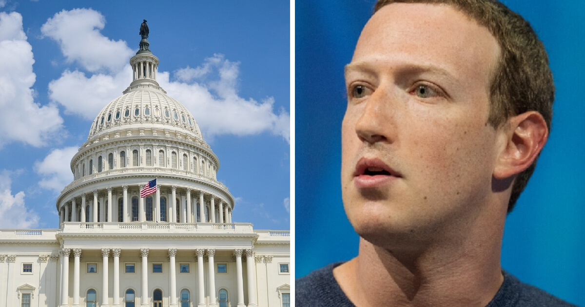 Facebook CEO Mark Zuckerberg and the U.S. Capitol