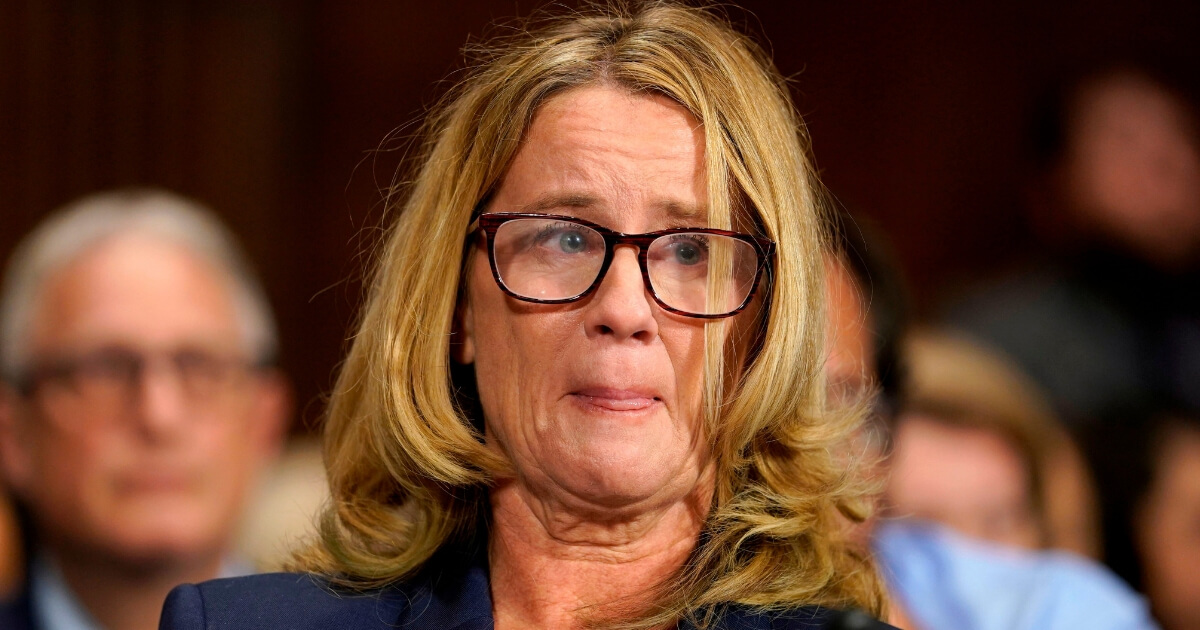 Christine Blasey Ford speaks Thursday during the Senate Judiciary Committee hearing on the Supreme Court nomination of Brett Kavanaugh.
