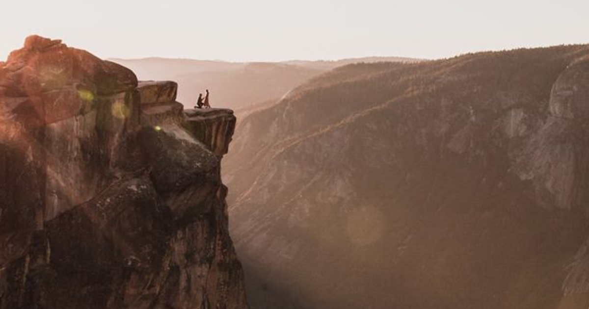 A cliff side proposal in Yosemite.