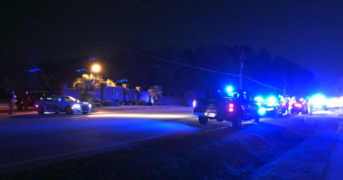 The scene of a shooting Wednesday in Florence County, South Carolina, in which six law enforcement officials were shot and one officer was killed.