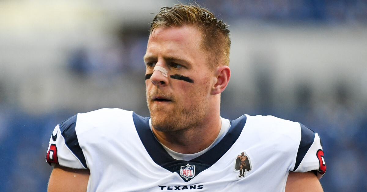 J.J. Watt of the Houston Texans before his team's game against the Indianapolis Colts on Sept. 30.