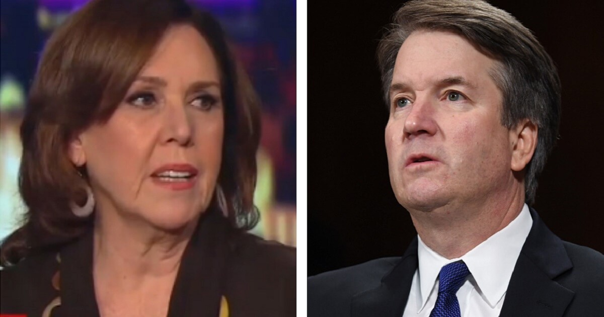 CNN political analyst Joan Walsh, left; and Supreme Court Justice Brett Kavanaugh, right.