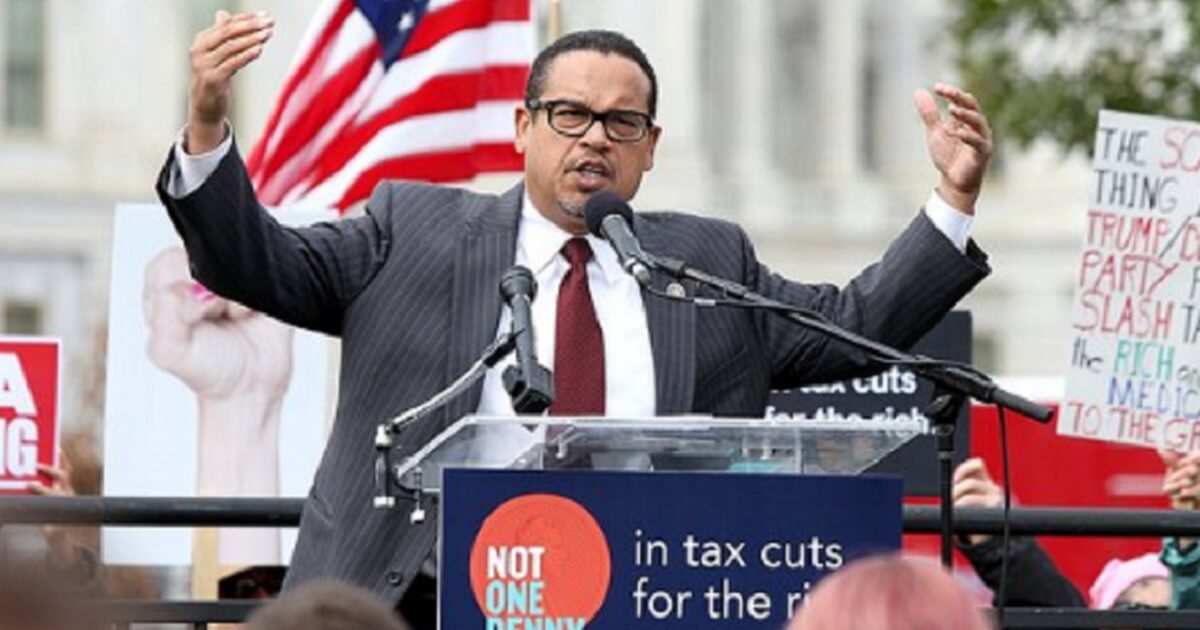 U.S. Rep. Keith Ellison at a campaign rally.