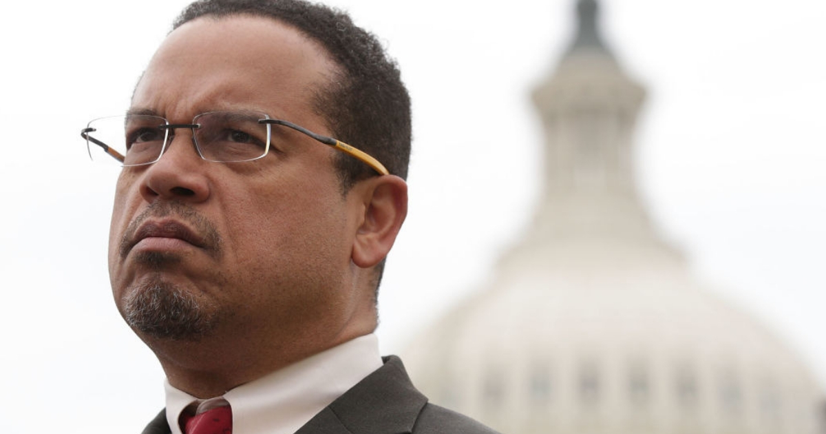 U.S. Rep. Keith Ellison of Minnesota is pictured outside the U.S. Capitol