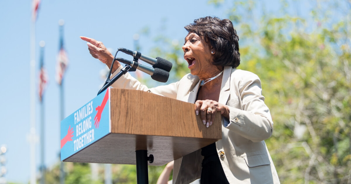 Maxine Waters speaks onstage