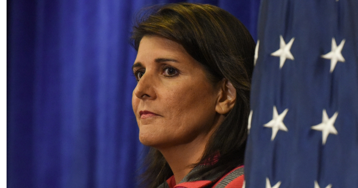 U.S. Ambassador to the United Nations Nikki Haley attends a media briefing during the U.N. General Assembly on Sept. 24.