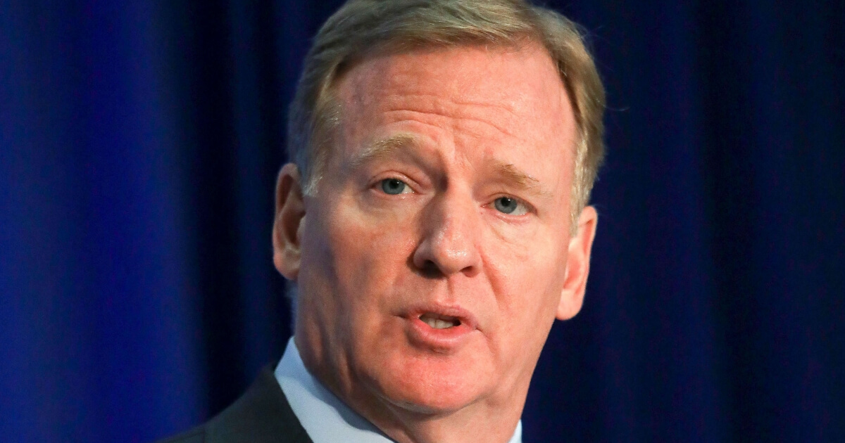 NFL Commissioner Roger Goodell speaks during a press conference after the league's owners meetings Wednesday in New York.