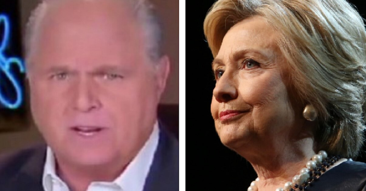 Rush Limbaugh, left, and Hillary Clinton, right.
