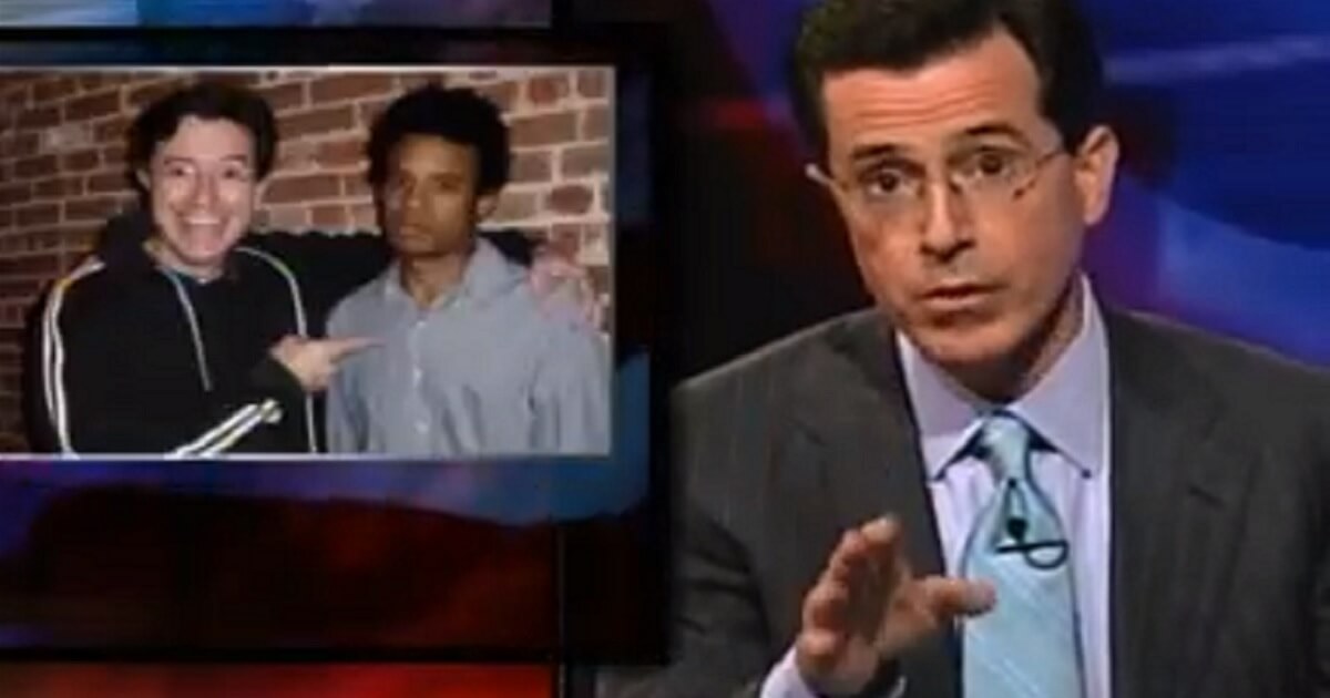 Stephen Colbert with "my black friend Alan" from a 2006 episode of "The Colbert Report."