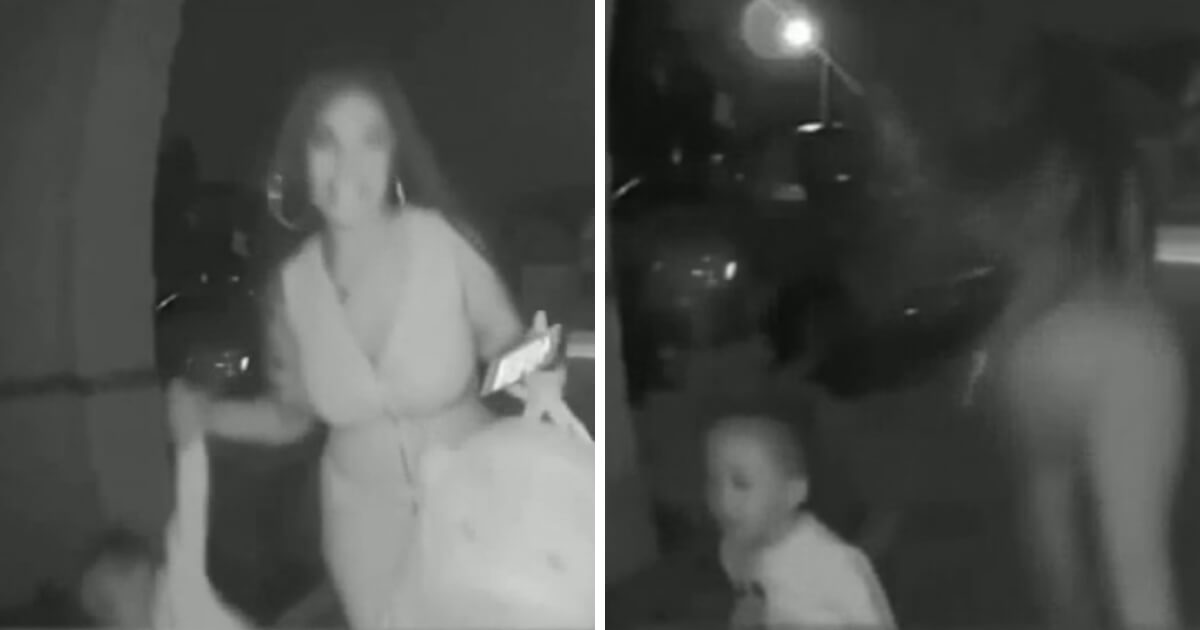 A woman drops off a 2-year-old boy at a stranger's doorstep in Spring, Texas.