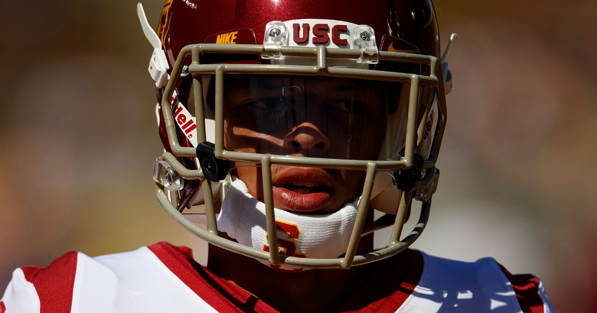 Safety Bubba Bolden of the USC Trojans before a 2017 game.