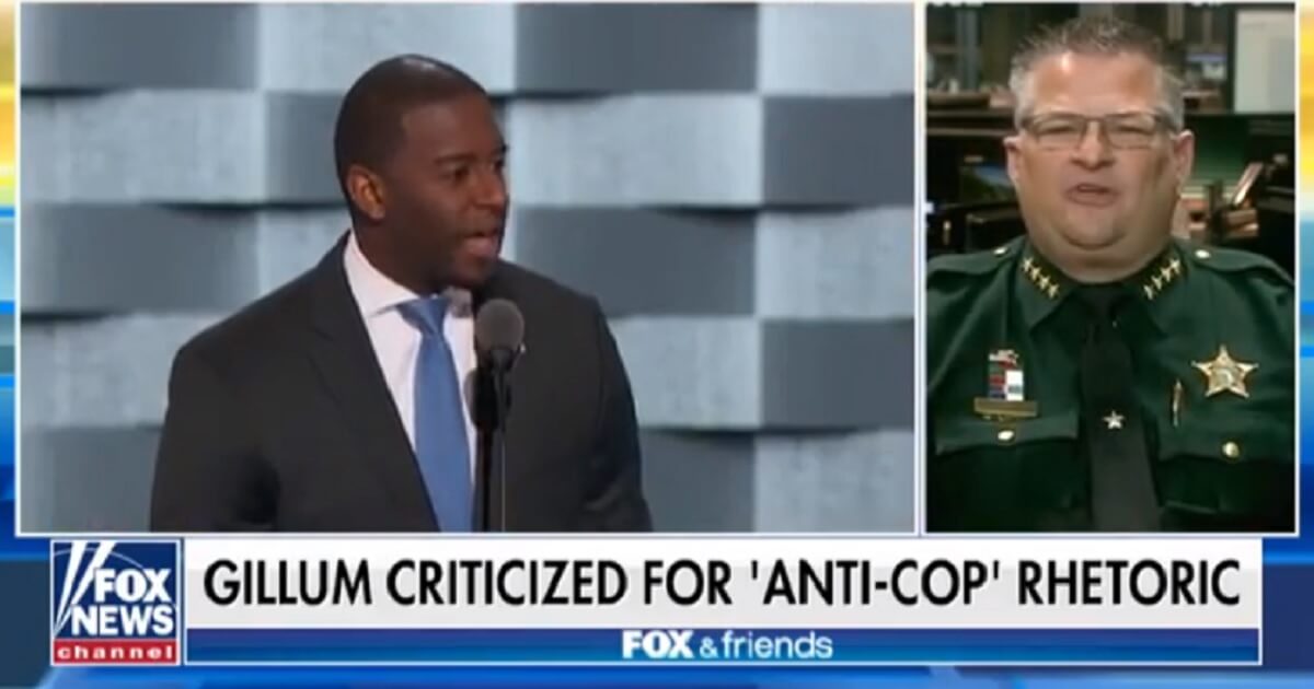 Brevard County, Florida, Sheriff Wayne Ivey, left, interviewed on "Fox & Friends Saturday" about Florida Democratic candidate for governor Andrew Gillum.