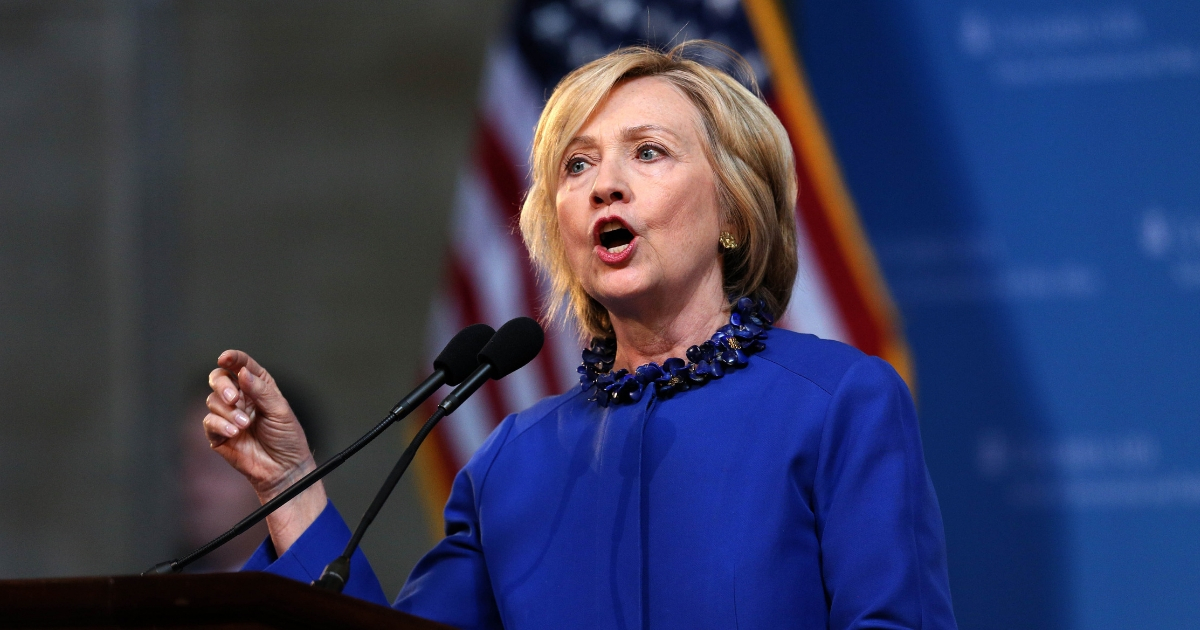 Former Secretary of State Hillary Rodham Clinton delivers a keynote address at 18th Annual David N. Dinkins Leadership Forum at Columbia University, New York.