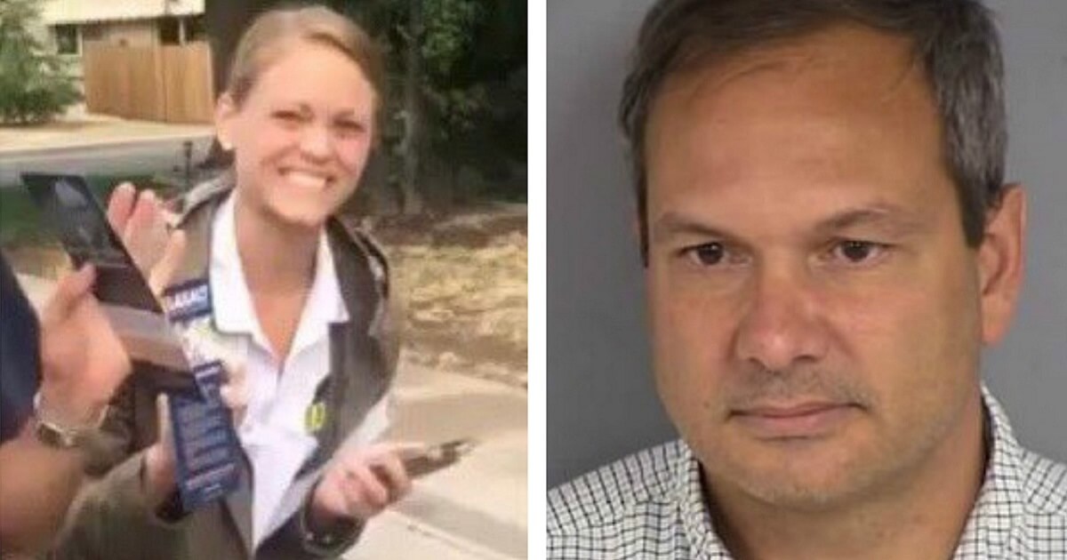 Kristin Davison, left, an aide to Nevada Republican candidate for governor Adam Laxalt, reported being attacked by a Democratic operative named Wilfred Michael Stark, right, in Las Vegas on Tuesday.