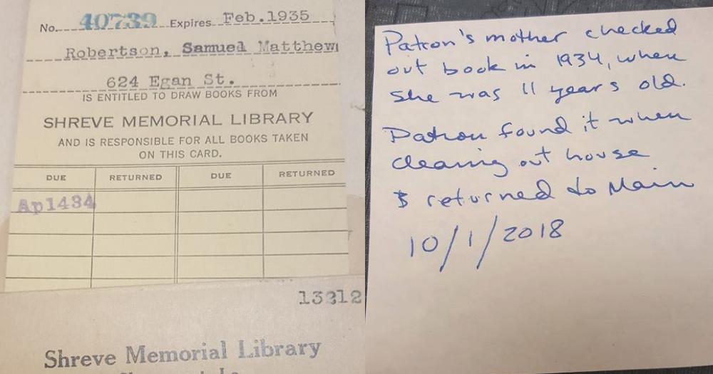 library book returned 84 years later