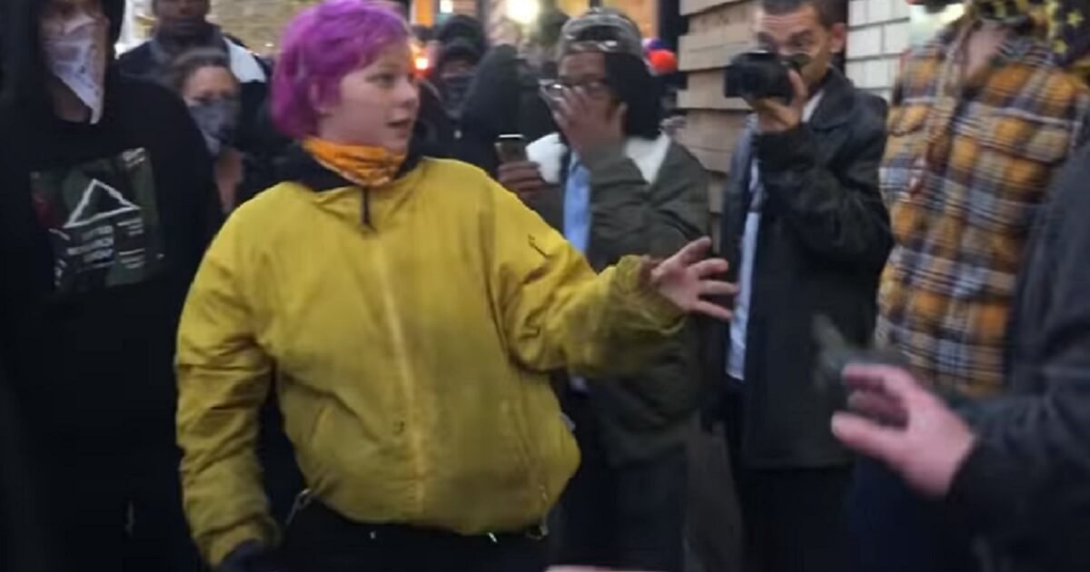 An antifa protester demonstrated how savage the modern left really is with an assault on a man she disagrees with that was caught on video.