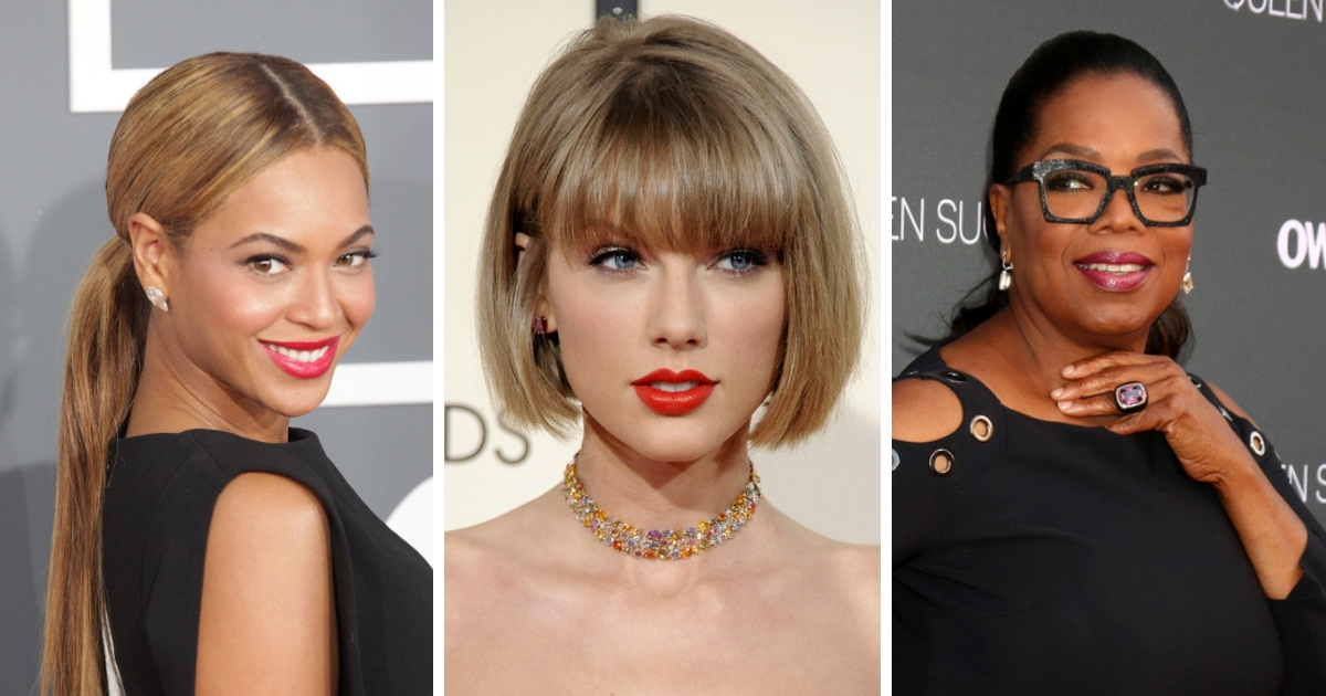 Beyonce, Taylor Swift and Oprah Winfrey