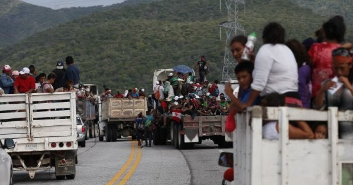 Actor James Woods tweeted this photo of the migrant caravan, with the caption, "Here come the Democrats...!"