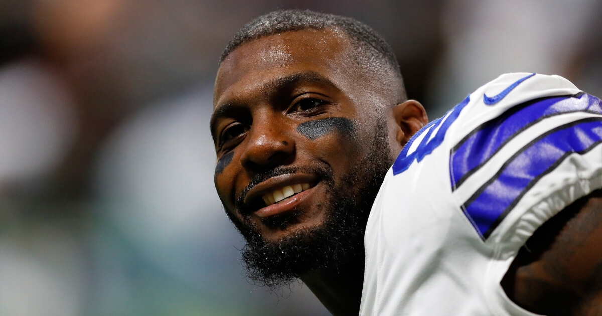 Dez Bryant is seen before a Dallas Cowboys game in 2017