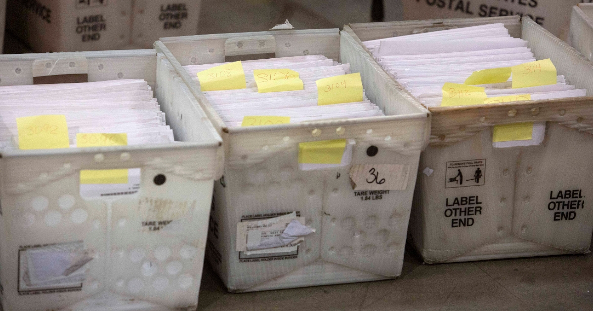 Florida ballots in boxes