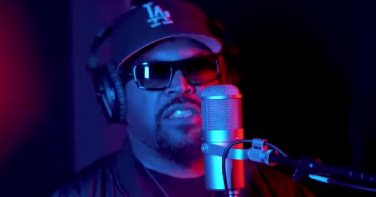 Rapper Ice Cube sings