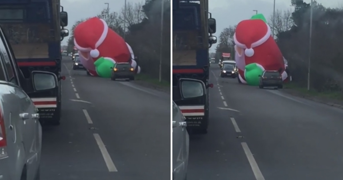 Inflatable Santa Traffic Jam