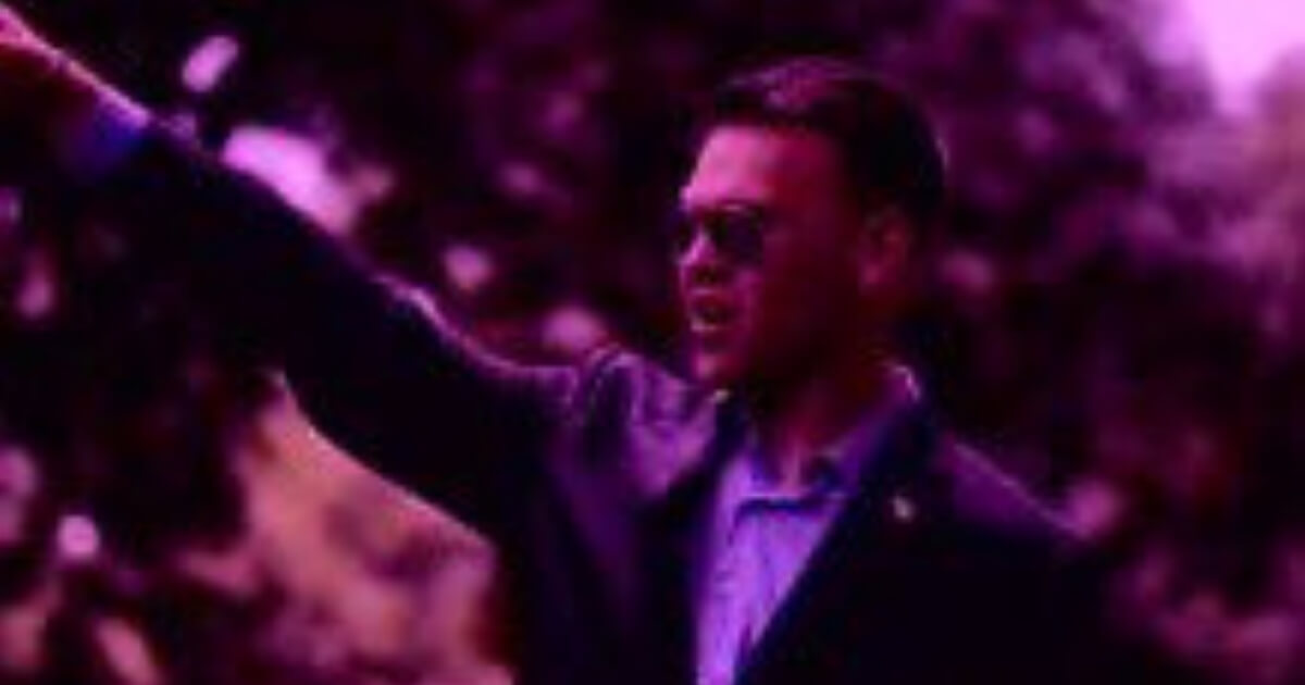 Photoshopped image of Jack Posobiec appearing to give the Nazi salute