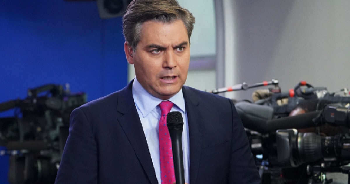 CNN's Jim Acosta pictured before a White House news briefing.