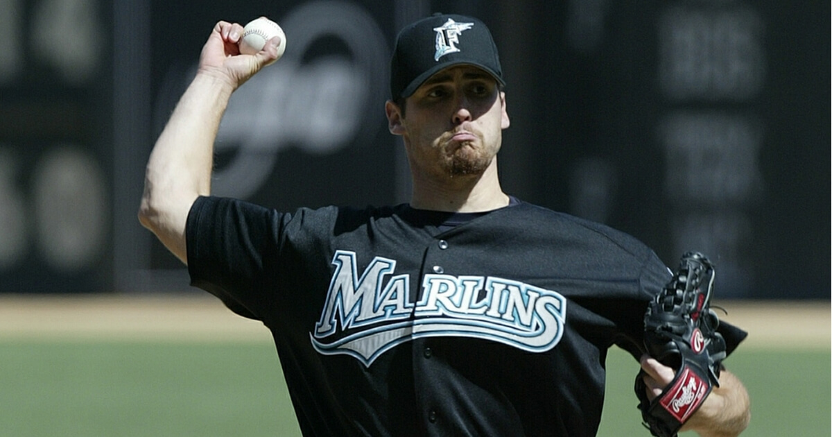 Justin Wayne of the Florida Marlins pitches against the San Francisco Giants in April 2004.