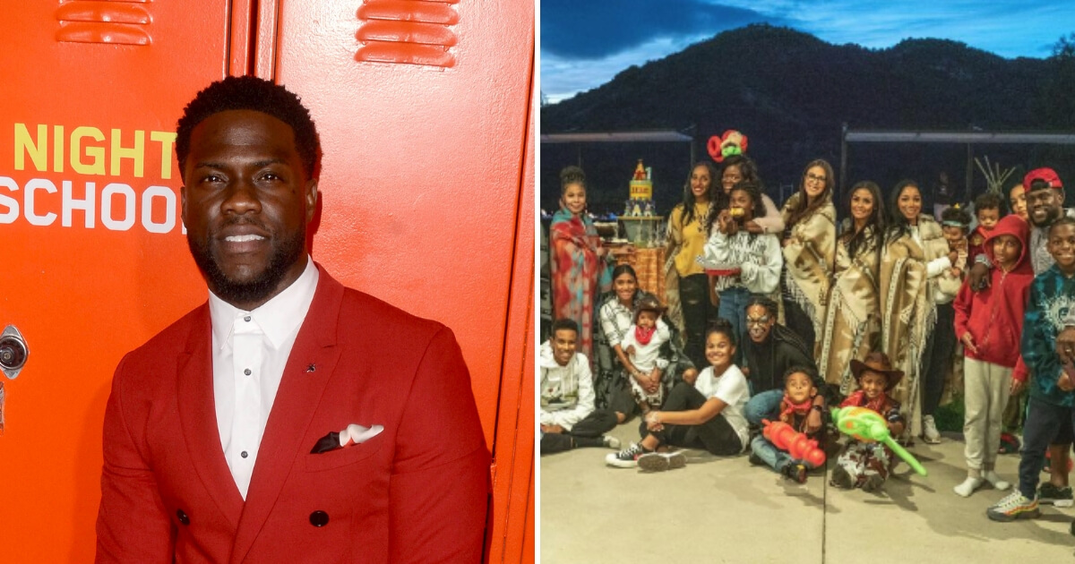 Actor and comedian Kevin Hart, left, threw his son a "Cowboys and Indians" themed birthday party.