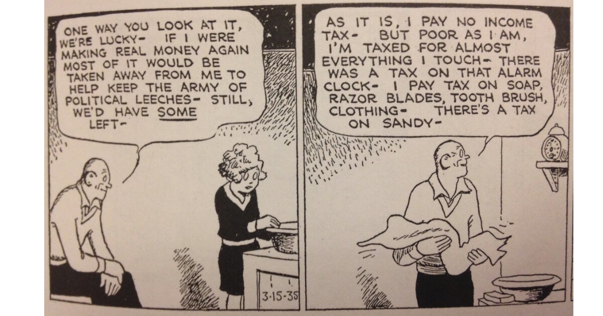 A "Little Orphan Annie" cartoon from 1935 could be seen as prophetic.
