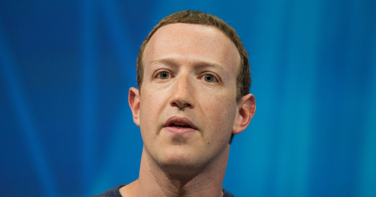 Facebook CEO Mark Zuckerberg during a speech