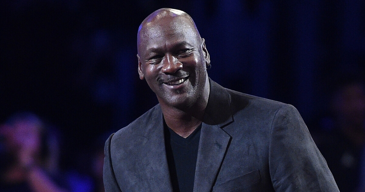 Michael Jordan attends the NBA All-Star Game on Feb. 18 at Staples Center in Los Angeles.