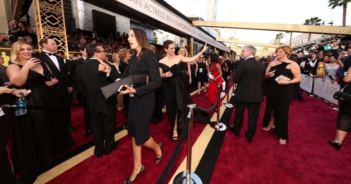 Hollywood stars walk the red carpet before the Academy Awards.