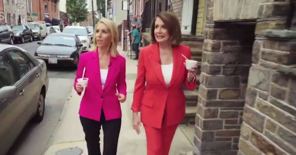 Nancy Pelosi and Dana Bash stroll around Baltimore, Maryland, while eating ice cream.