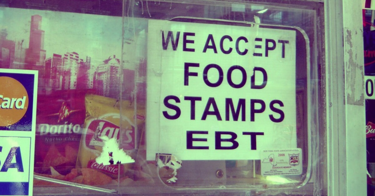 An EBT sign in the Williamsburg area of New York City.