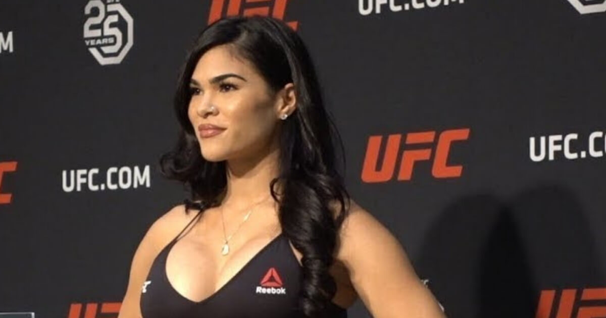 Rachael Ostovich is seen during the weigh-in prior to her July 6 UFC bout.