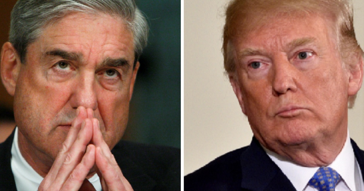 Special counsel Robert Mueller, left; and President Donald Trump, right.
