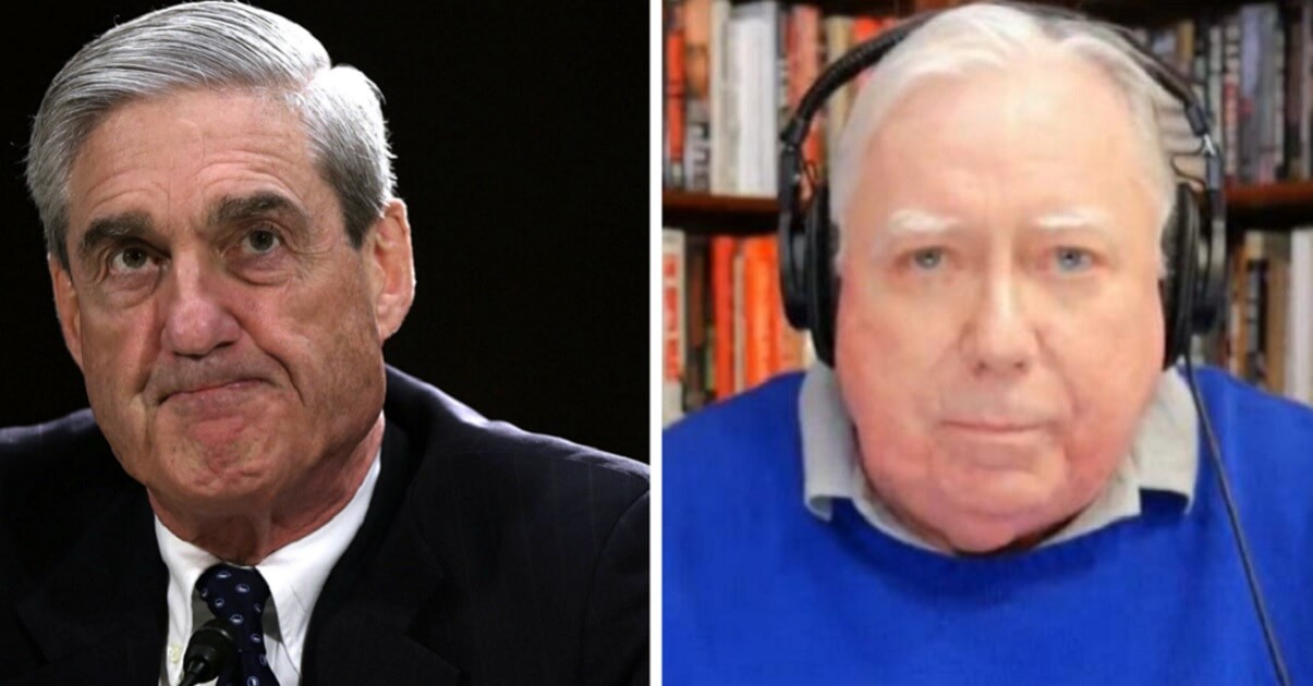 Special counsel Robert Mueller, left; and Jerome Corsi, right.